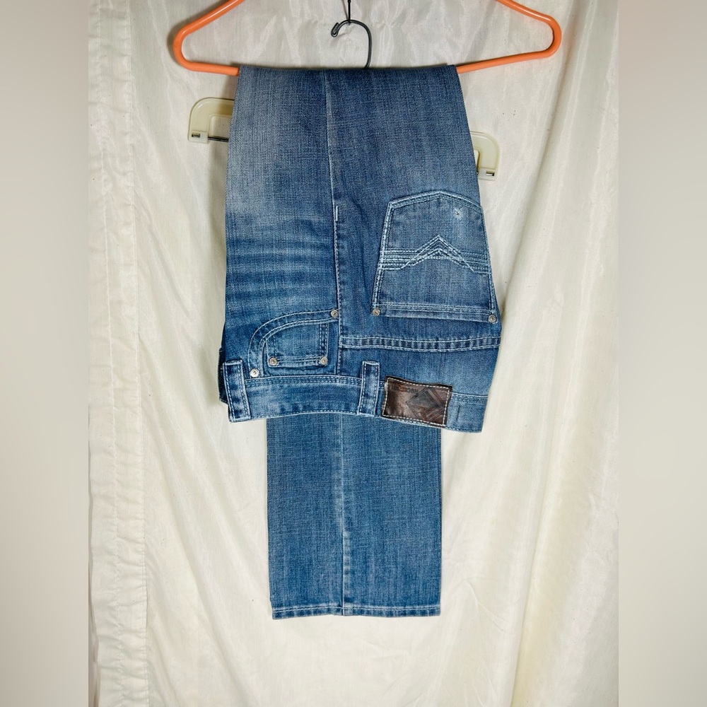 Rock & Roll Cowboy Denim Regular Fit BB Gun Bootcut Jeans Size 16R measures28x33